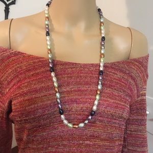 Oriental Dyed Simulated Multicolor Egg PearlStrand